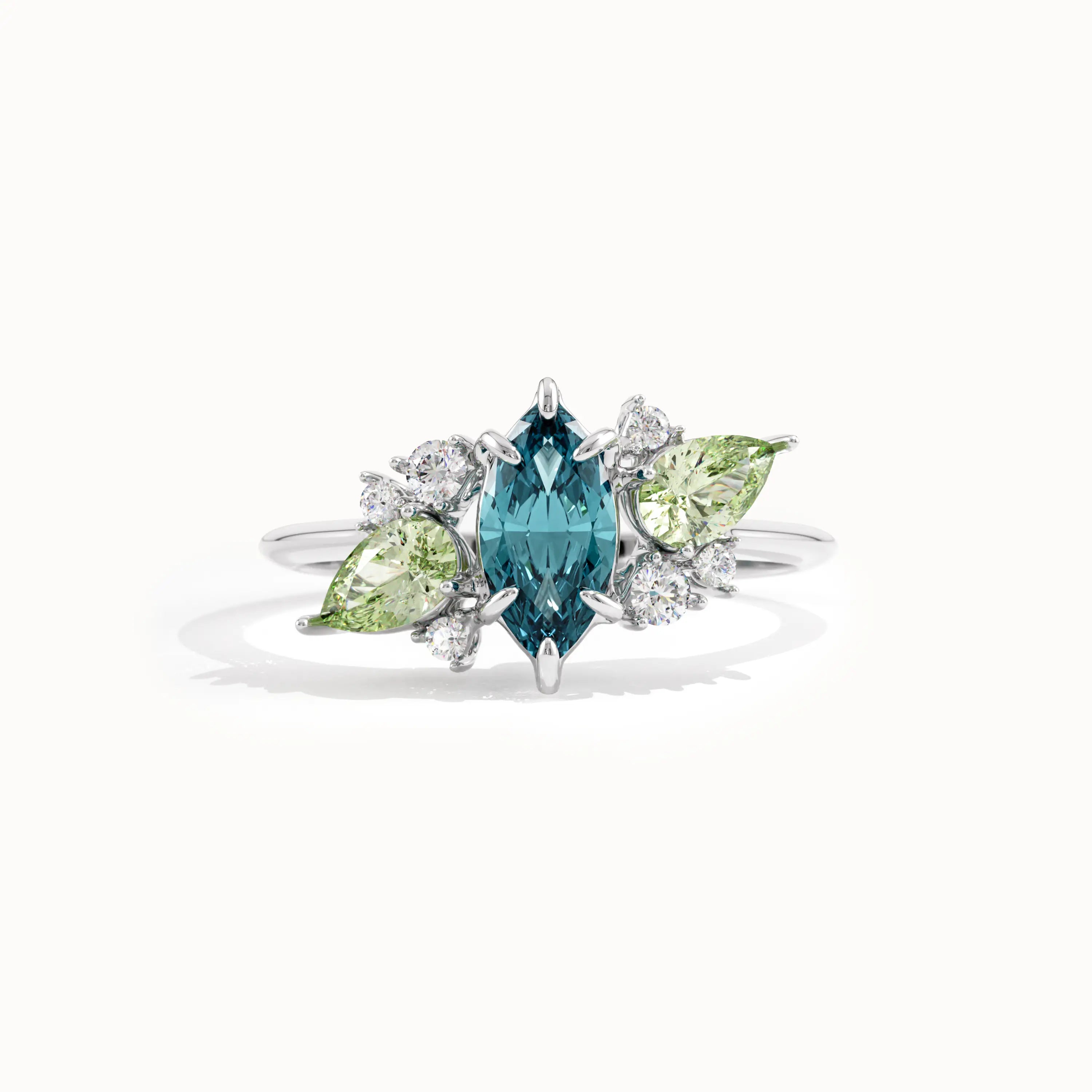 Blue Topaz Engagement Ring - BRENNMORE