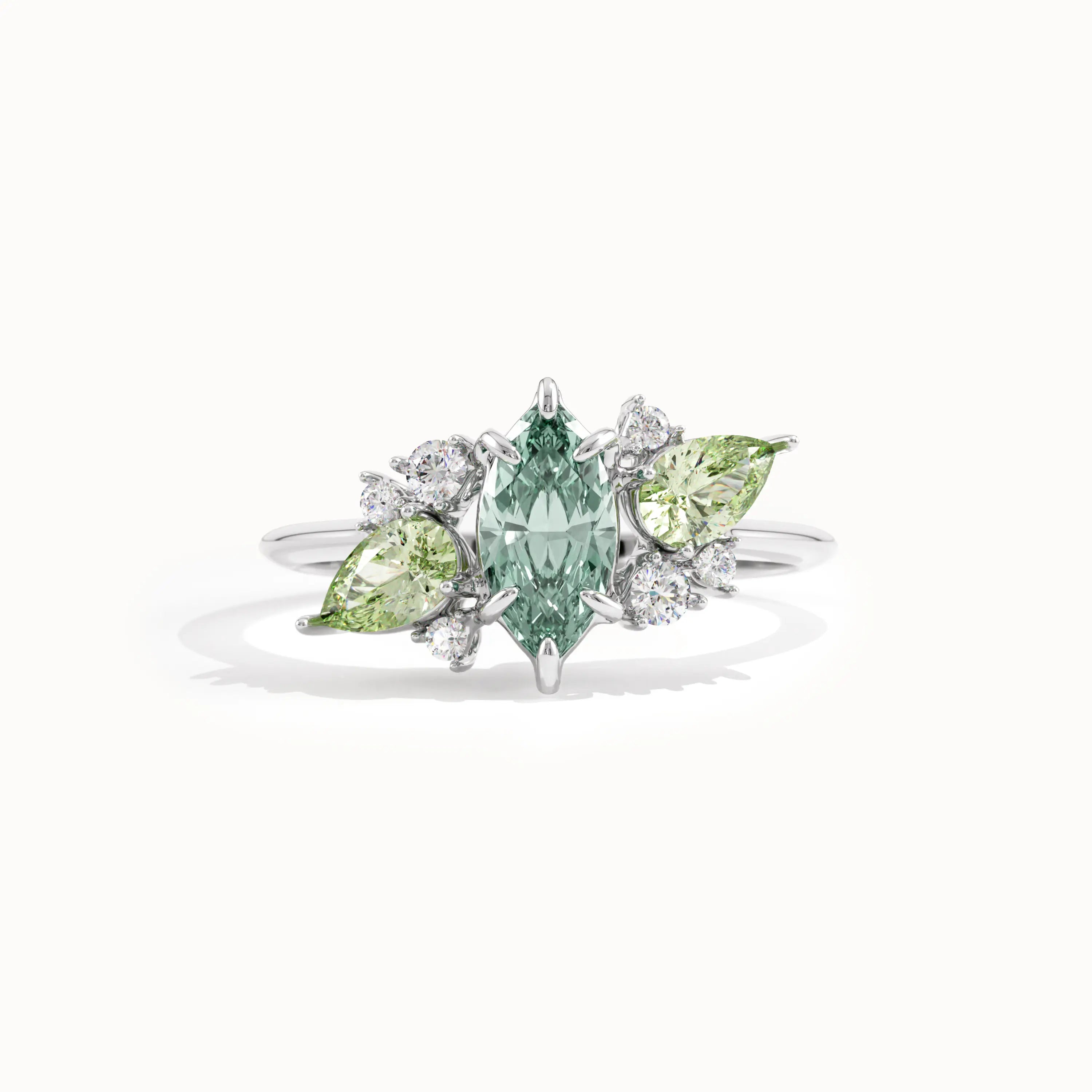 Mint Tourmaline Engagement Ring