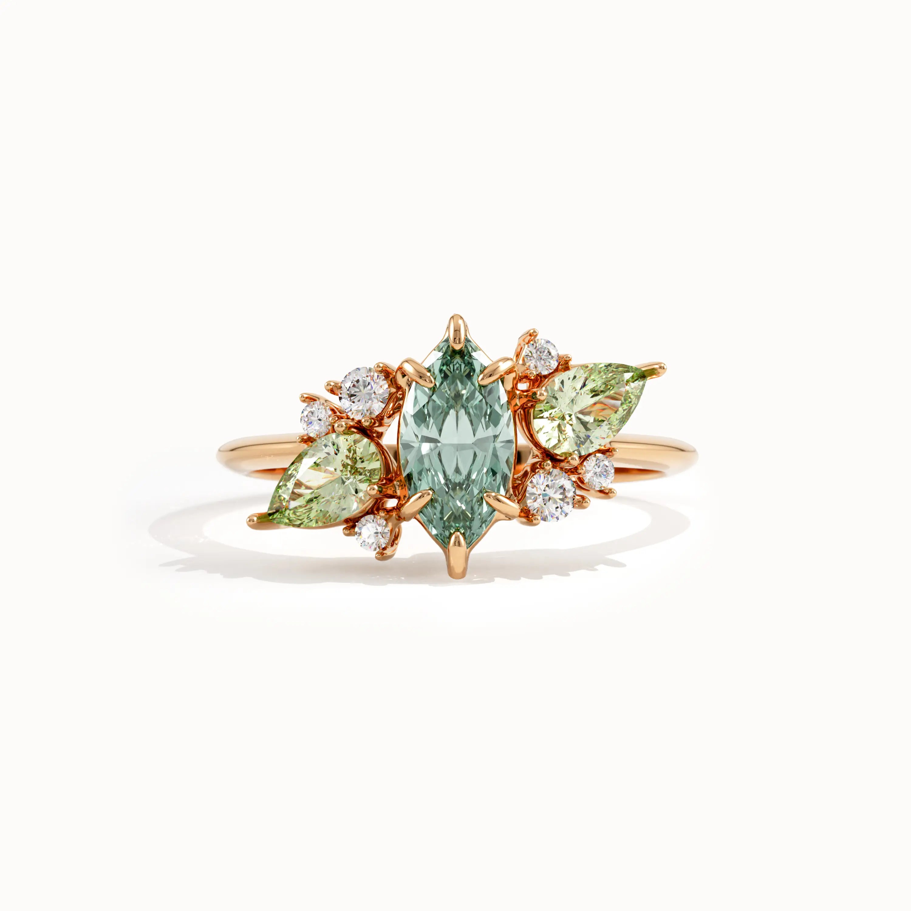 Mint Tourmaline Engagement Ring - BRENNMORE