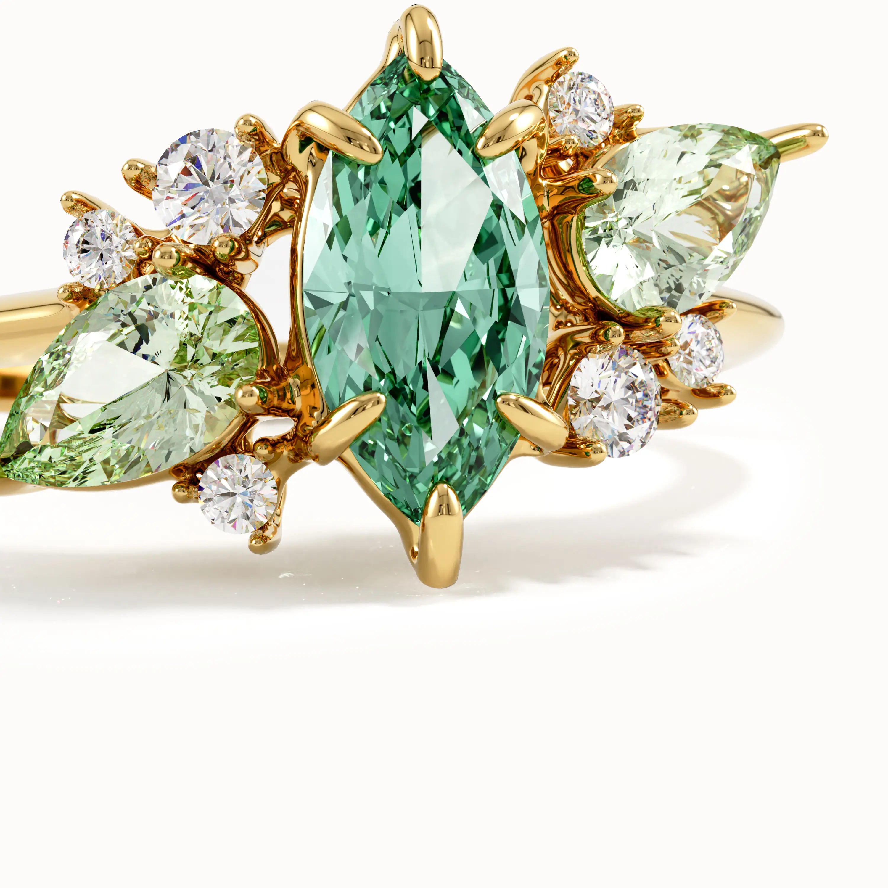 Mint Tourmaline Engagement Ring - BRENNMORE 