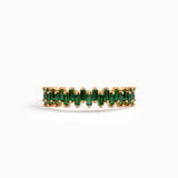 Baguette Emerald Wedding Ring - BRENNMORE