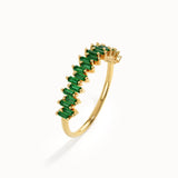 Baguette Emerald Wedding Ring - BRENNMORE