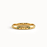 Celestial Emerald Wedding Band
