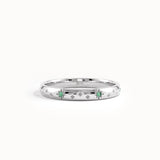 Celestial Emerald Wedding Band