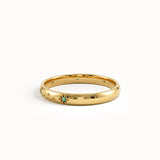 Celestial Emerald Wedding Band - BRENNMORE 
