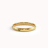 Celestial Emerald Wedding Band