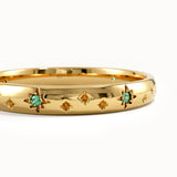 Celestial Emerald Wedding Band