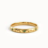 Celestial Emerald Wedding Band - BRENNMORE 