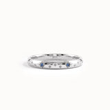 Celestial Sapphire Wedding Band