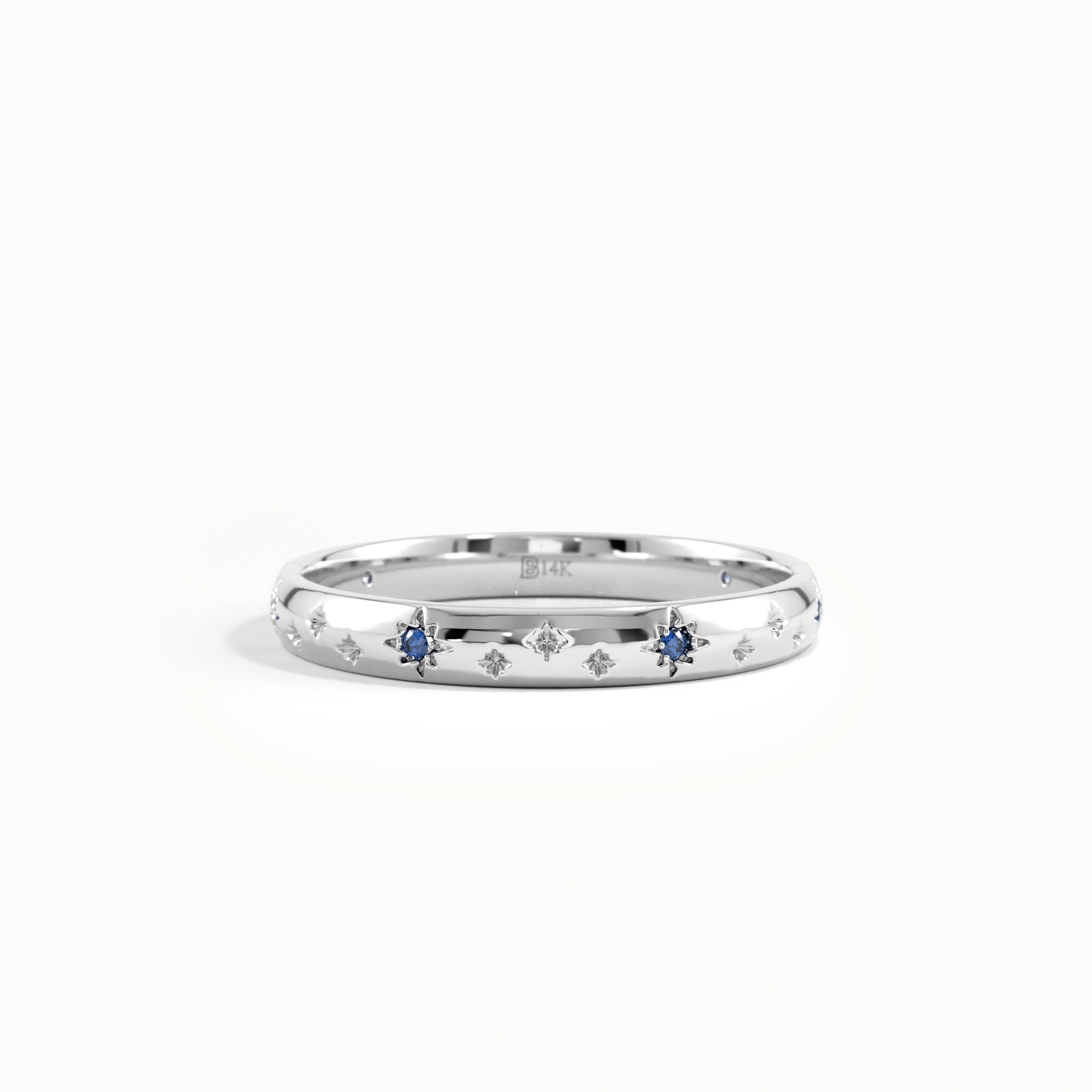 Celestial Sapphire Wedding Band