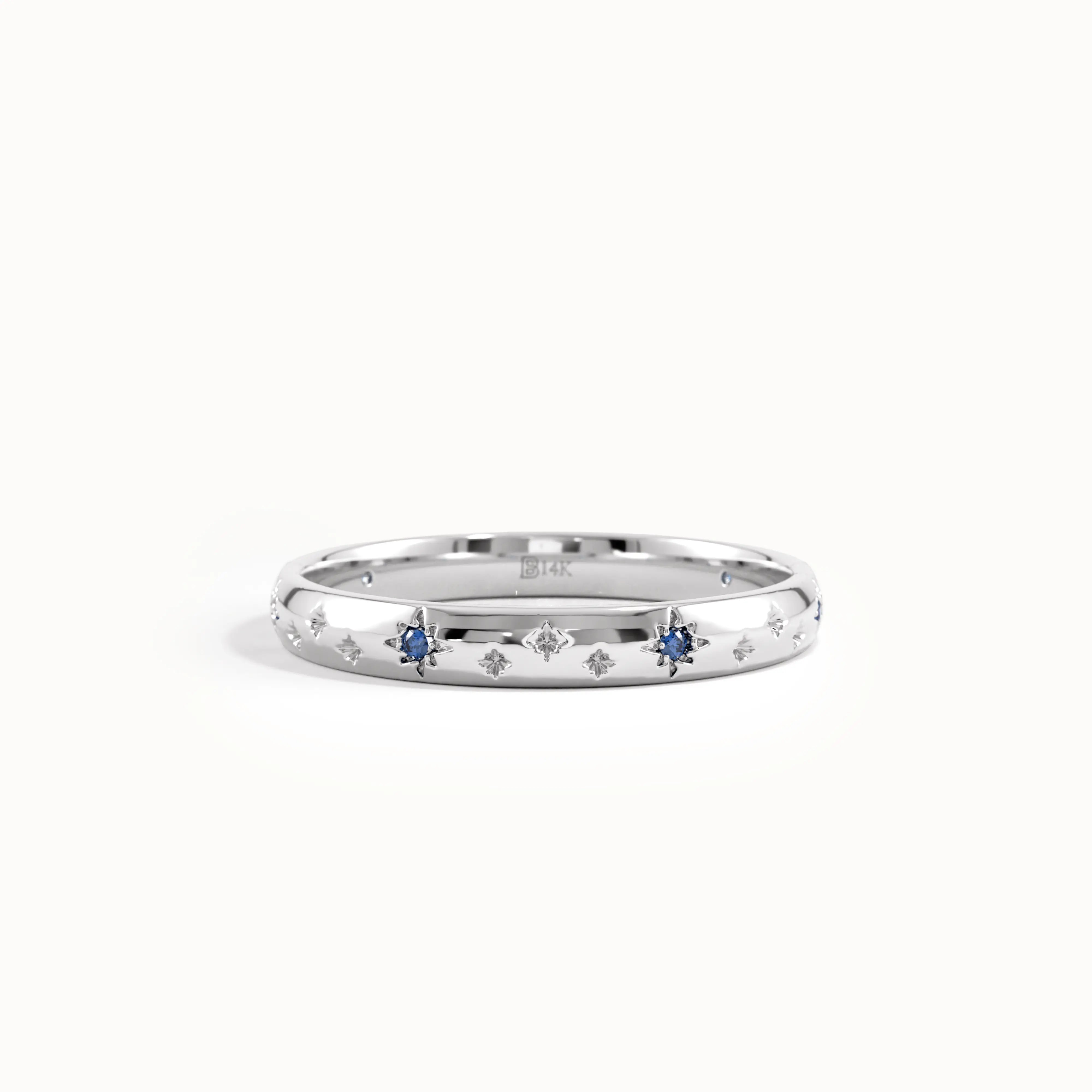Celestial Sapphire Wedding Band - BRENNMORE 