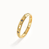 Celestial Sapphire Wedding Band