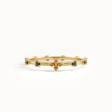 14k Gold Sapphire Rosary Ring