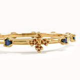 14k Gold Sapphire Rosary Ring - BRENNMORE 