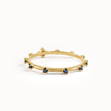 14k Gold Sapphire Rosary Ring