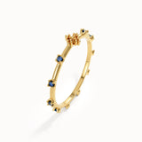 14k Gold Sapphire Rosary Ring