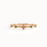 14k Gold Emerald Rosary Ring - BRENNMORE
