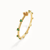14k Gold Emerald Rosary Ring - BRENNMORE