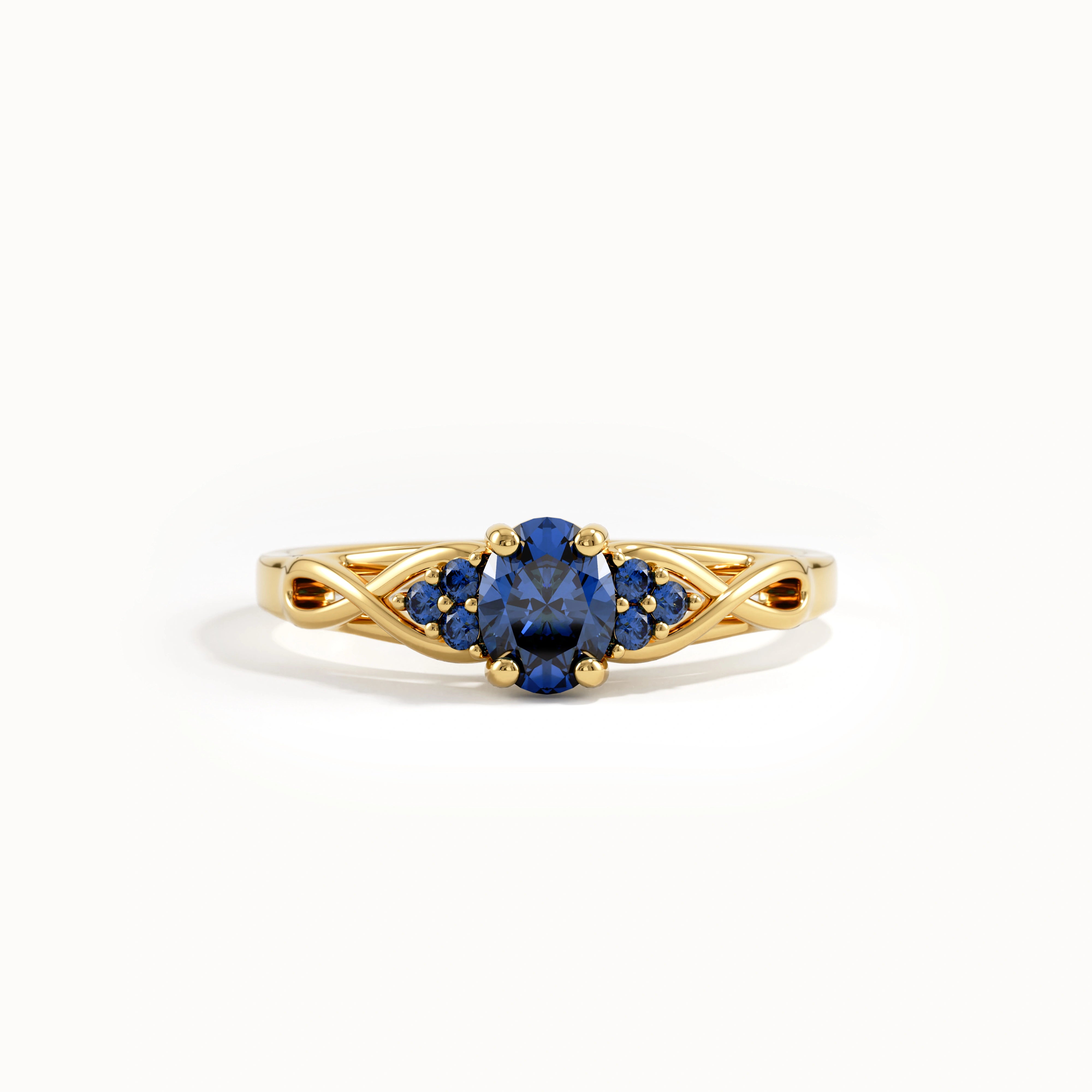 Oval Sapphire Engagement Ring