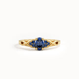 Oval Sapphire Engagement Ring - BRENNMORE 