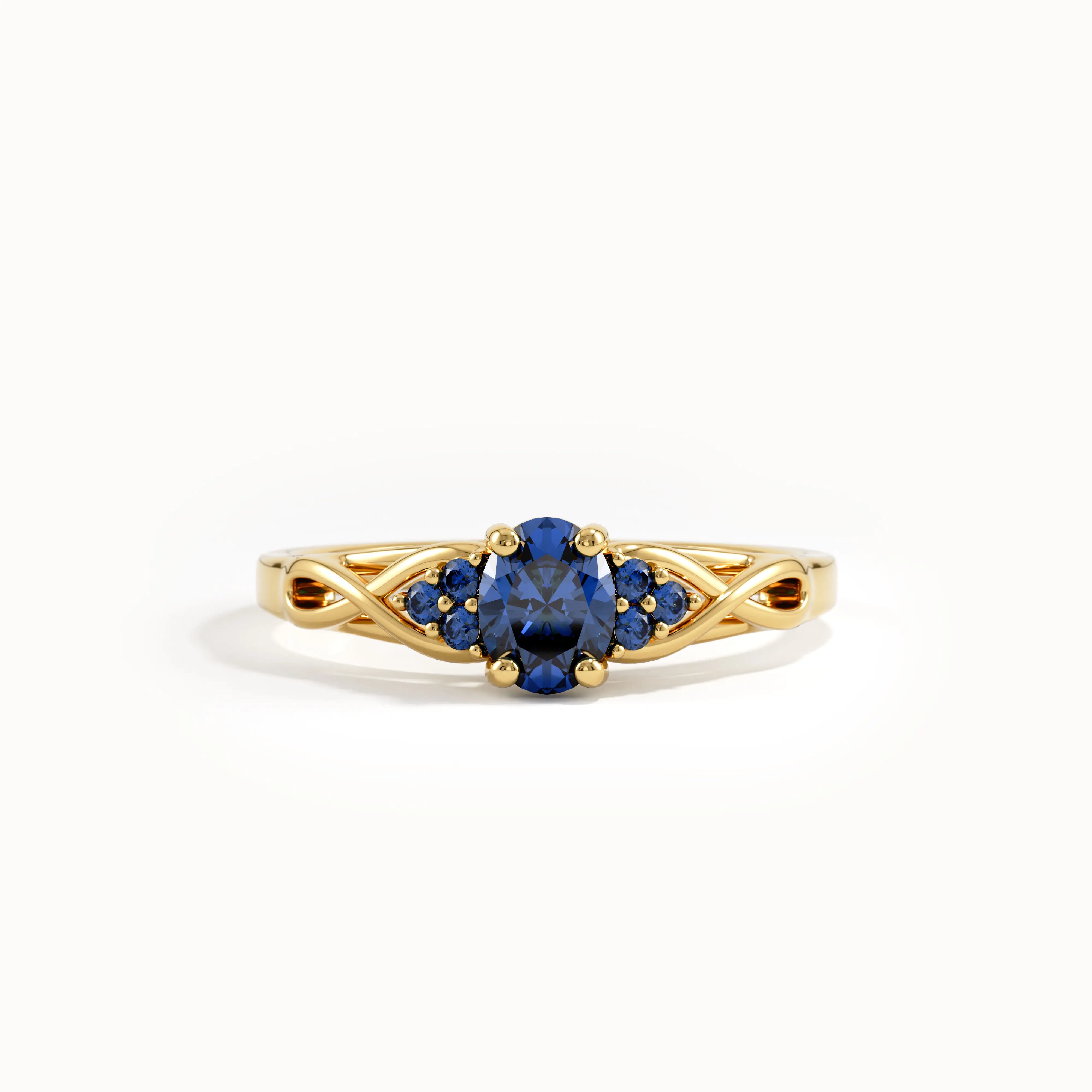 Oval Sapphire Engagement Ring - BRENNMORE 