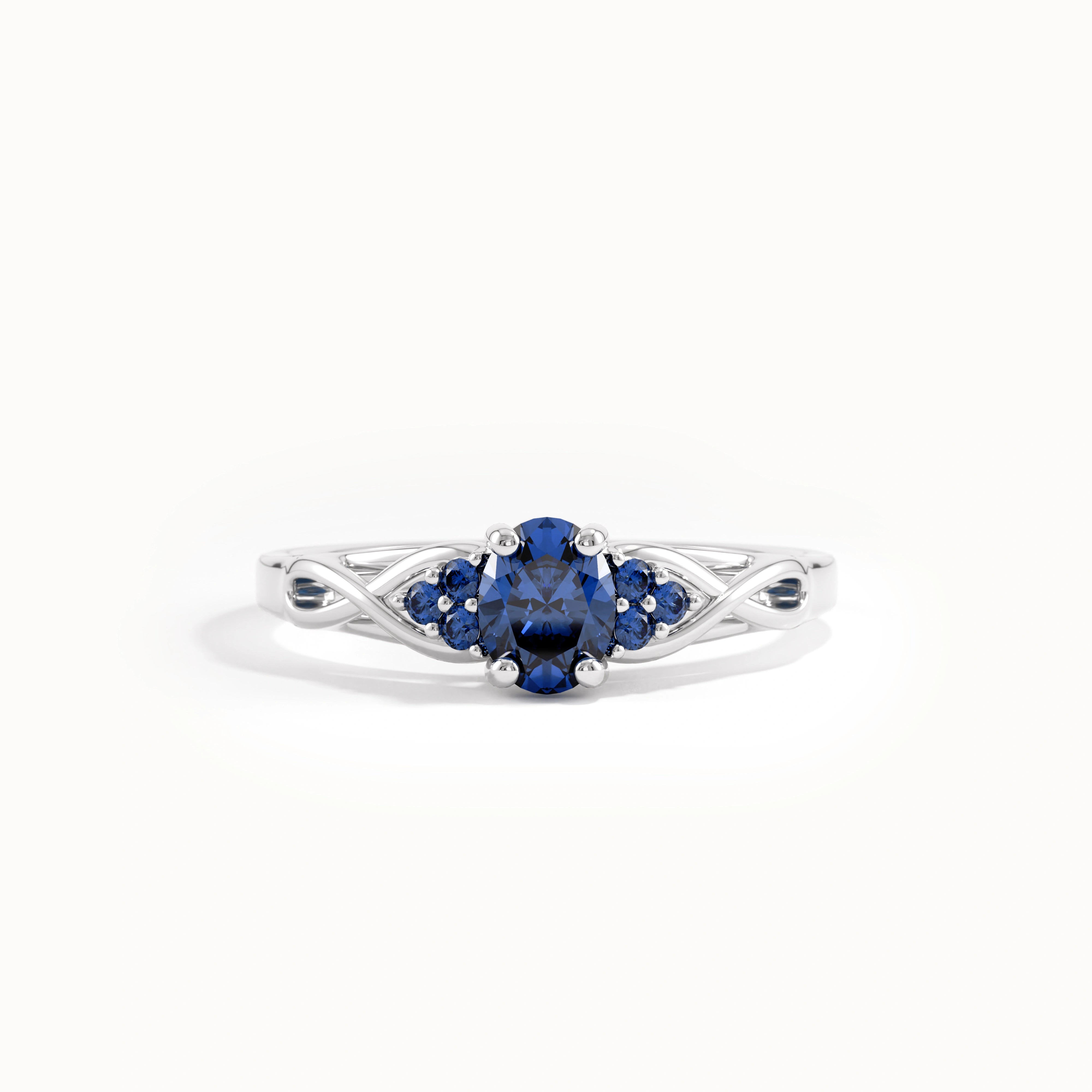 Oval Sapphire Engagement Ring