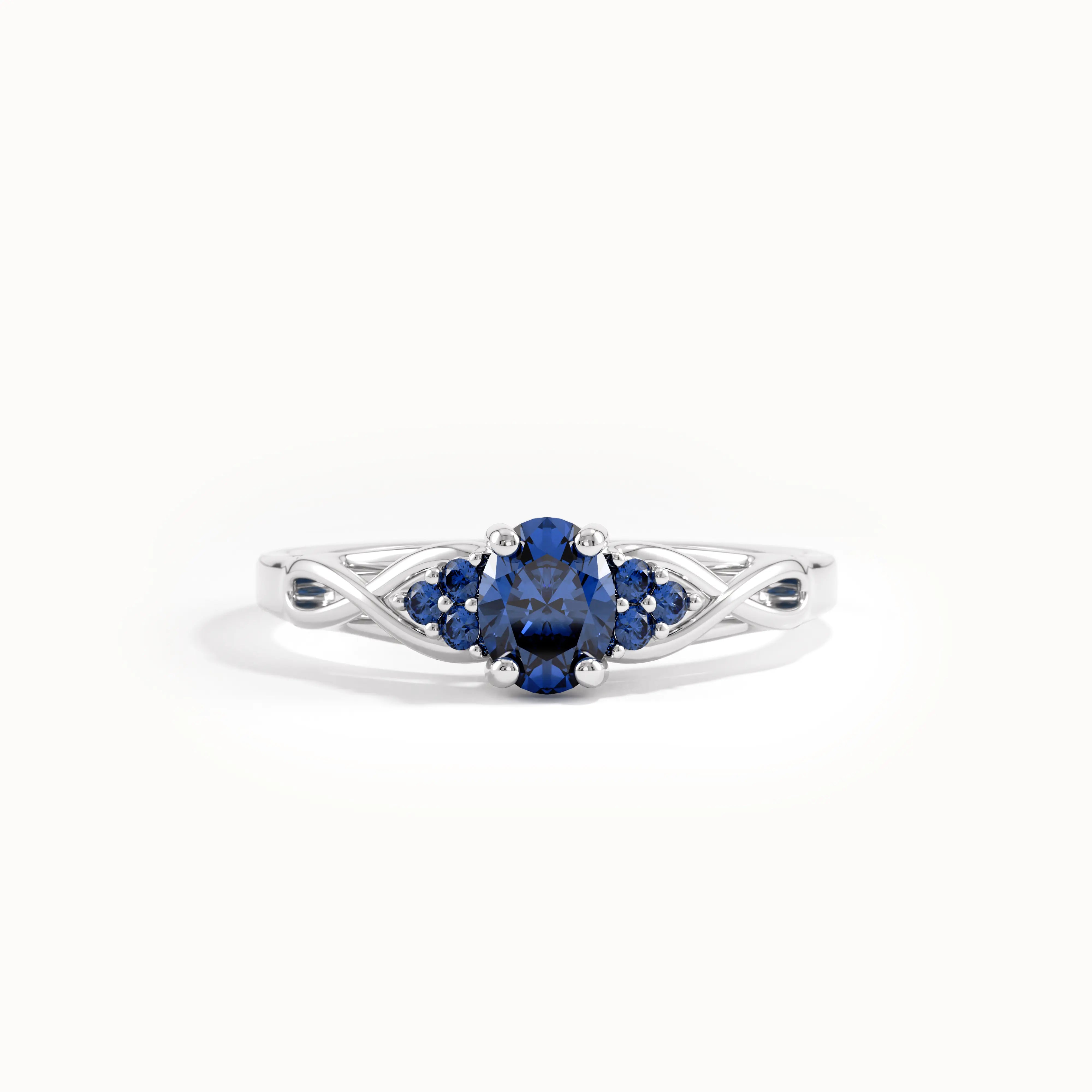 Oval Sapphire Engagement Ring - BRENNMORE 