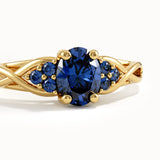 Oval Sapphire Engagement Ring