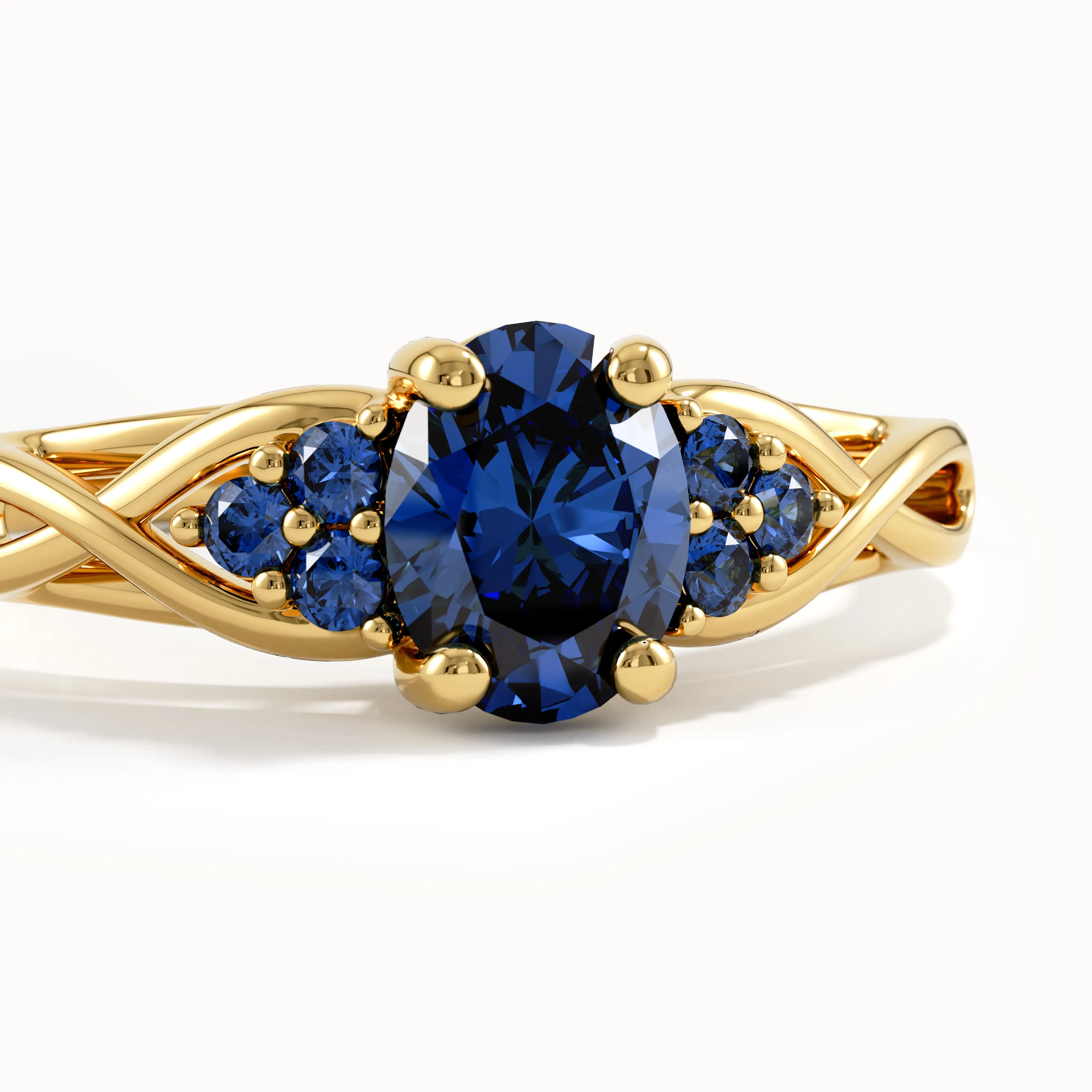 Oval Sapphire Engagement Ring - BRENNMORE 