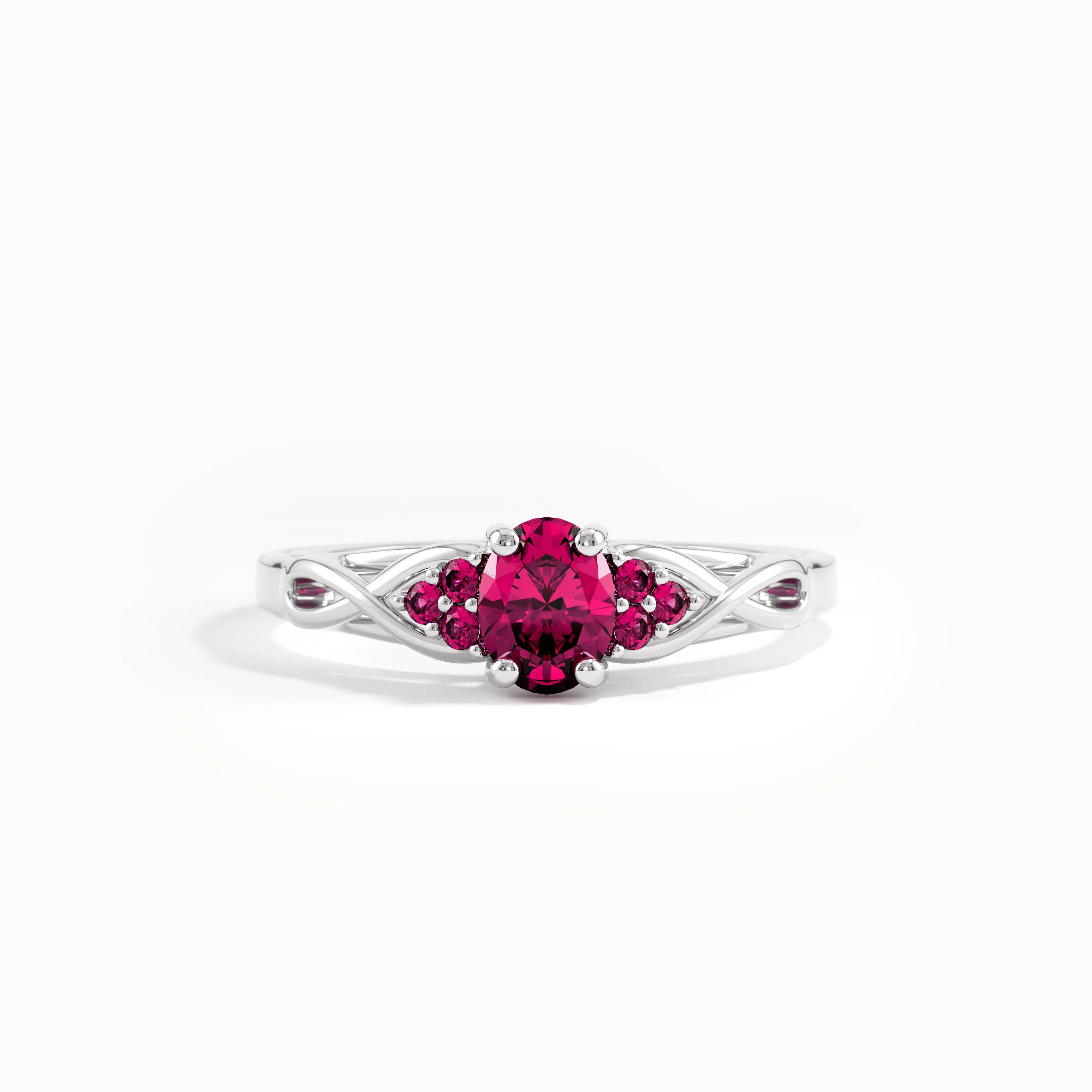 Oval Ruby Engagement Ring - BRENNMORE 