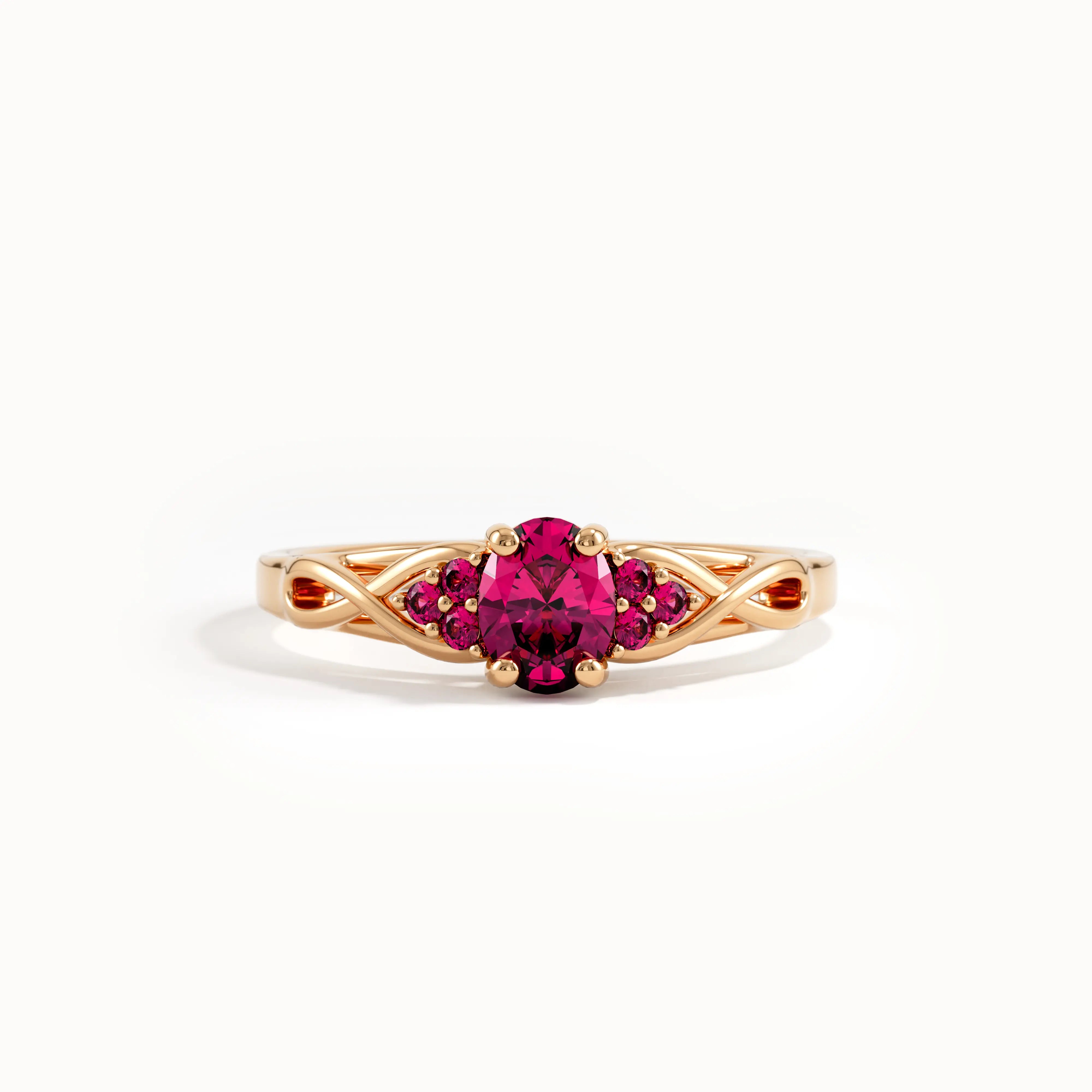 Oval Ruby Engagement Ring - BRENNMORE 