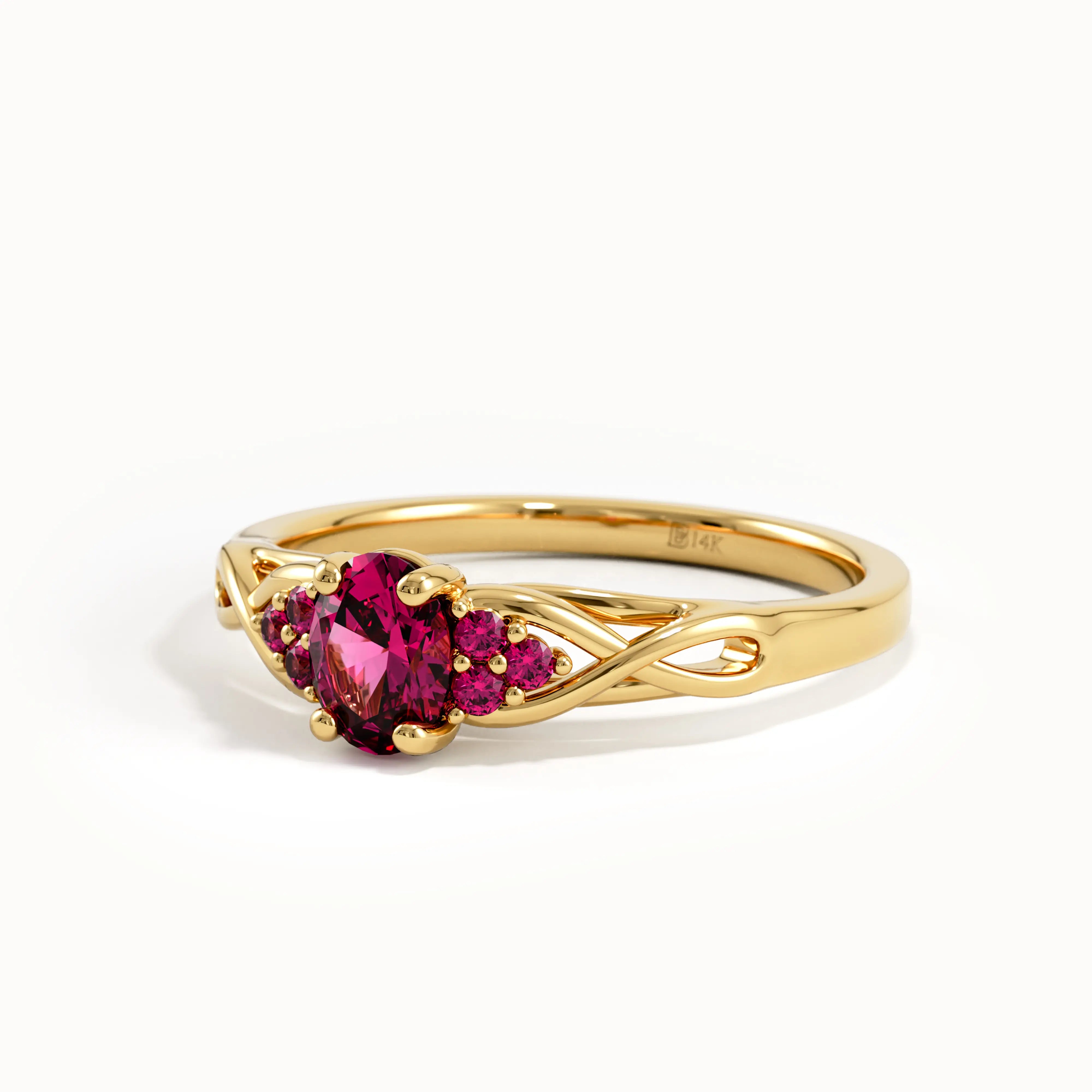 Oval Ruby Engagement Ring - BRENNMORE 