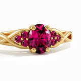 Oval Ruby Engagement Ring - BRENNMORE 