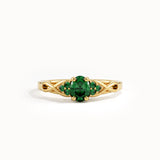 Oval Emerald Engagement Ring - BRENNMORE 
