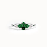 Oval Emerald Engagement Ring - BRENNMORE 