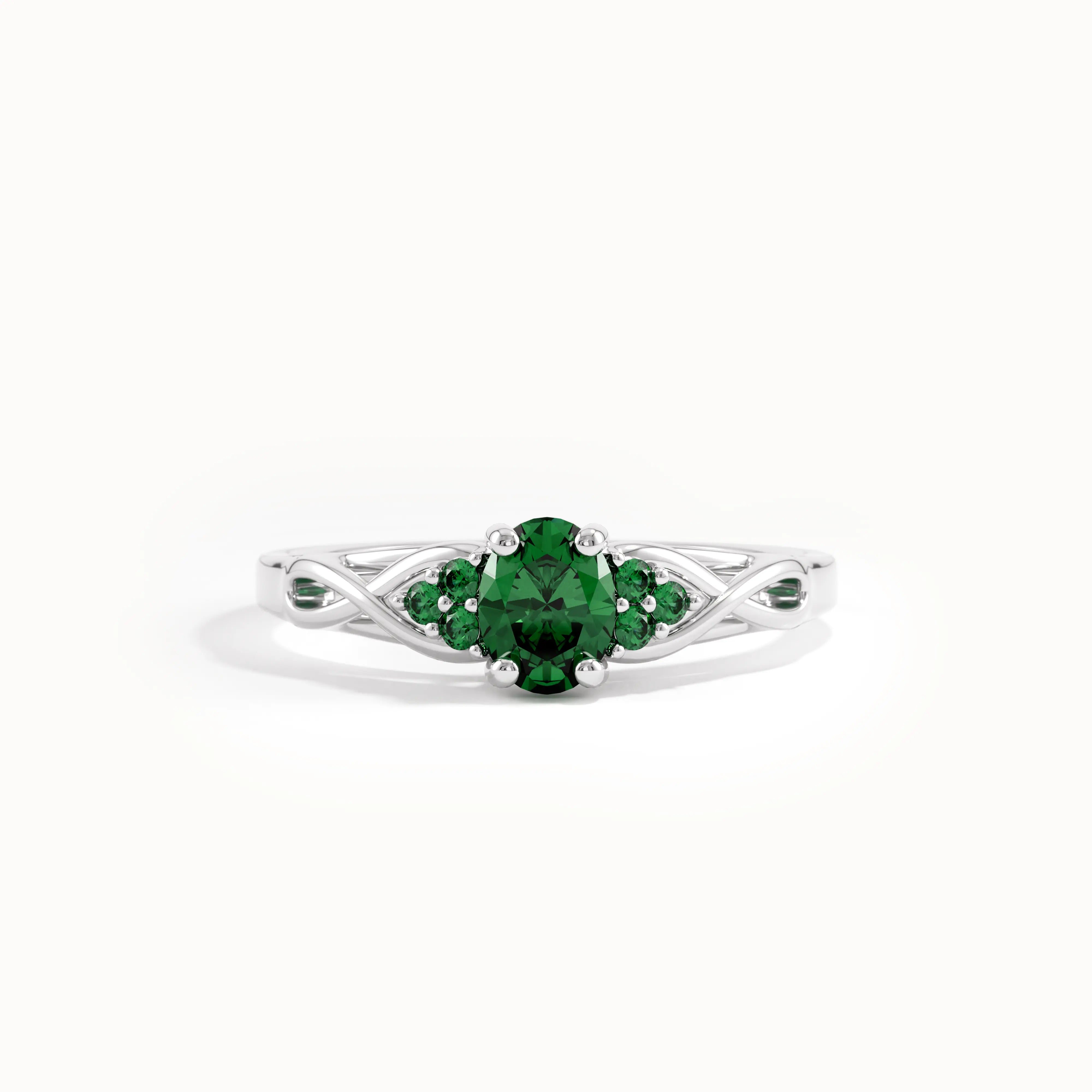 Oval Emerald Engagement Ring - BRENNMORE 