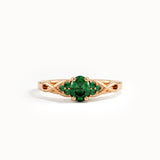 Oval Emerald Engagement Ring - BRENNMORE 