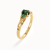 Oval Emerald Engagement Ring