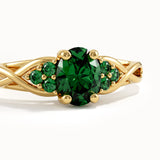 Oval Emerald Engagement Ring