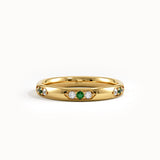Vintage Emerald Wedding Band