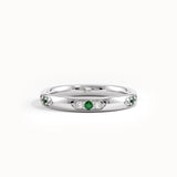 Vintage Emerald Wedding Band