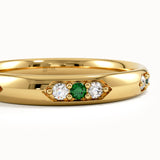 Vintage Emerald Wedding Band