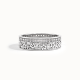 Lab Diamond Flower Wedding Band My Store