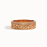 Lab Diamond Flower Wedding Band My Store