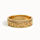 Lab Diamond Flower Wedding Band My Store