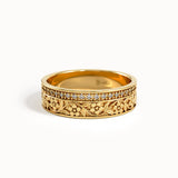 Lab Diamond Flower Wedding Band