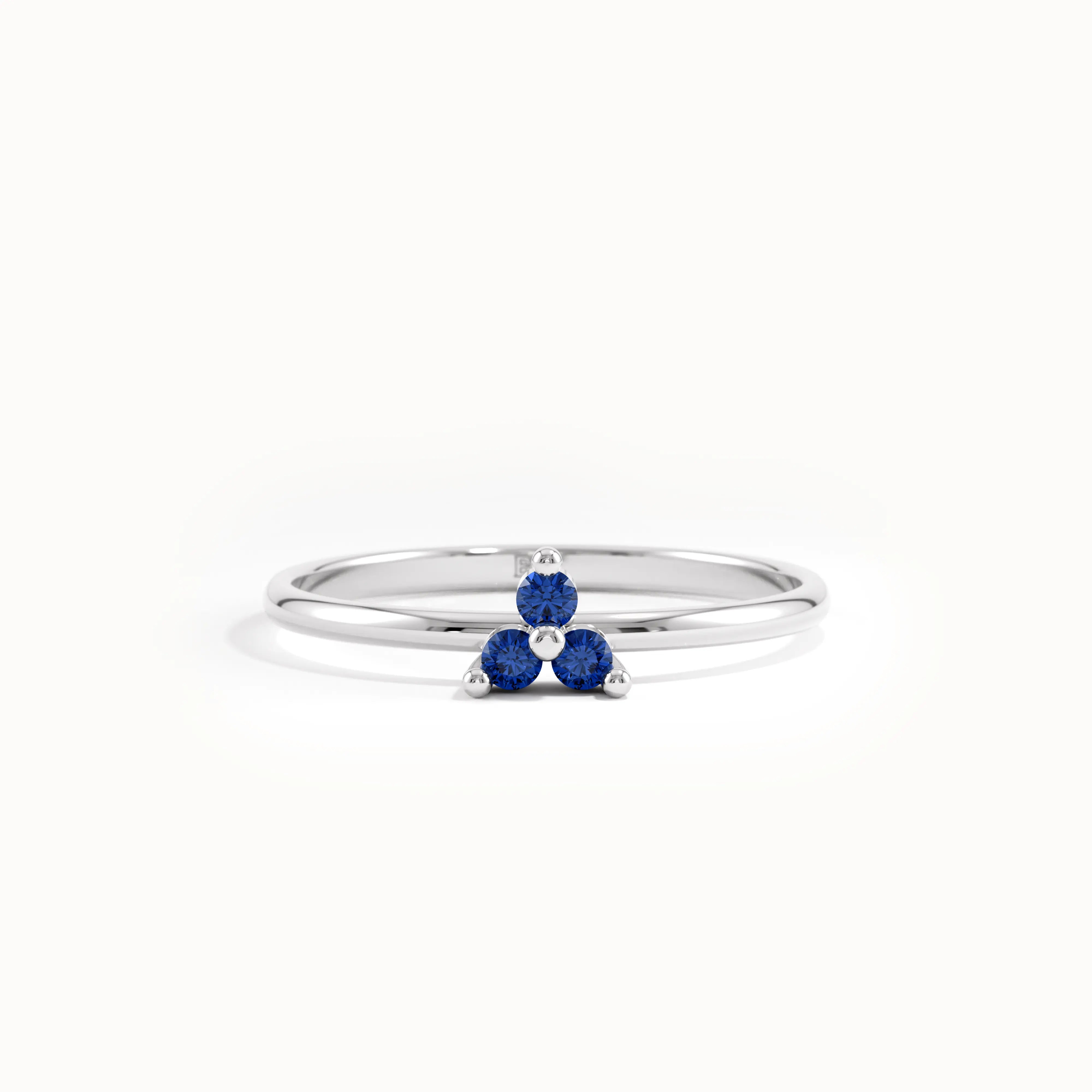 Lab Sapphire Trio Promise Ring - BRENNMORE 