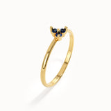 Lab Sapphire Trio Promise Ring