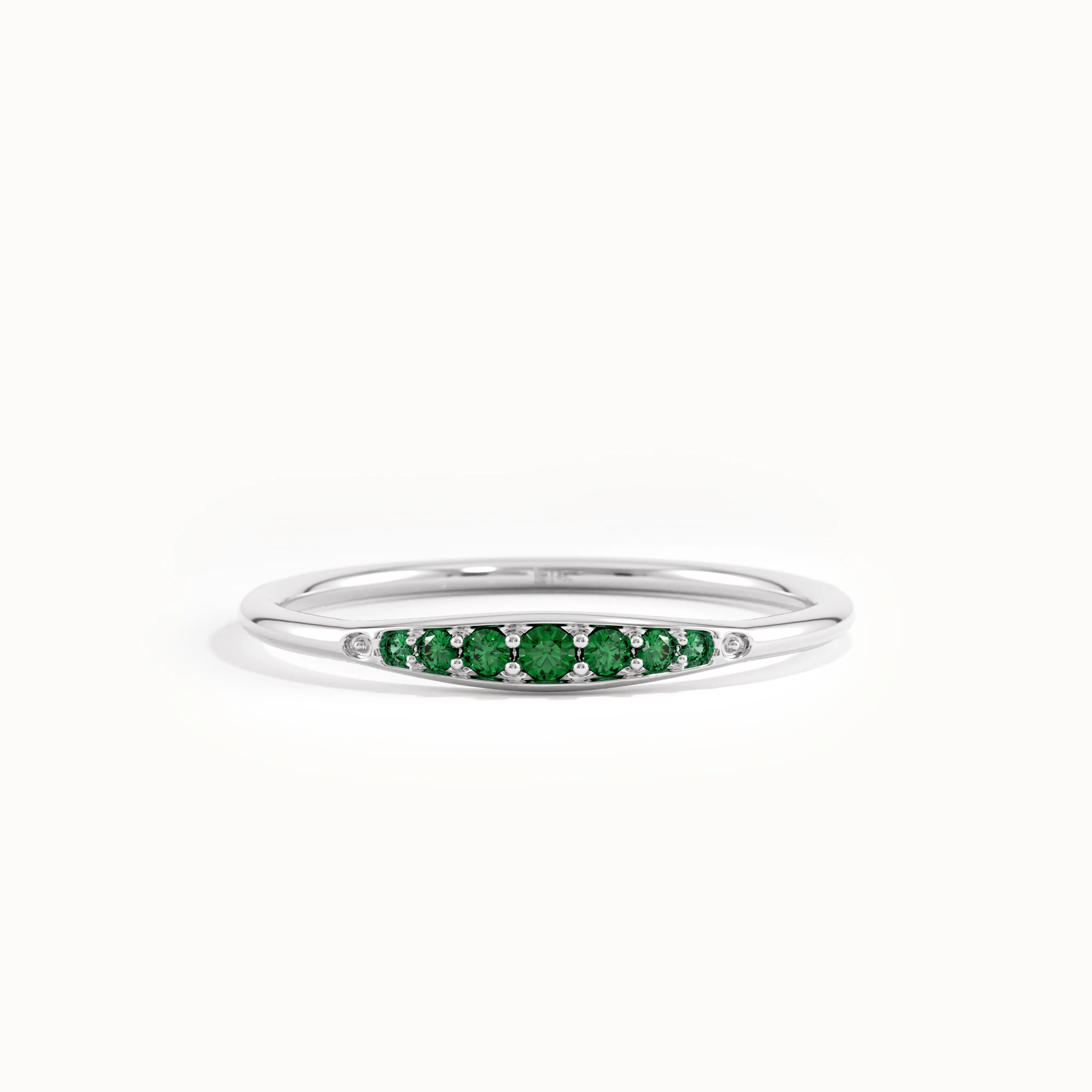 Emerald Slim Stacking Ring