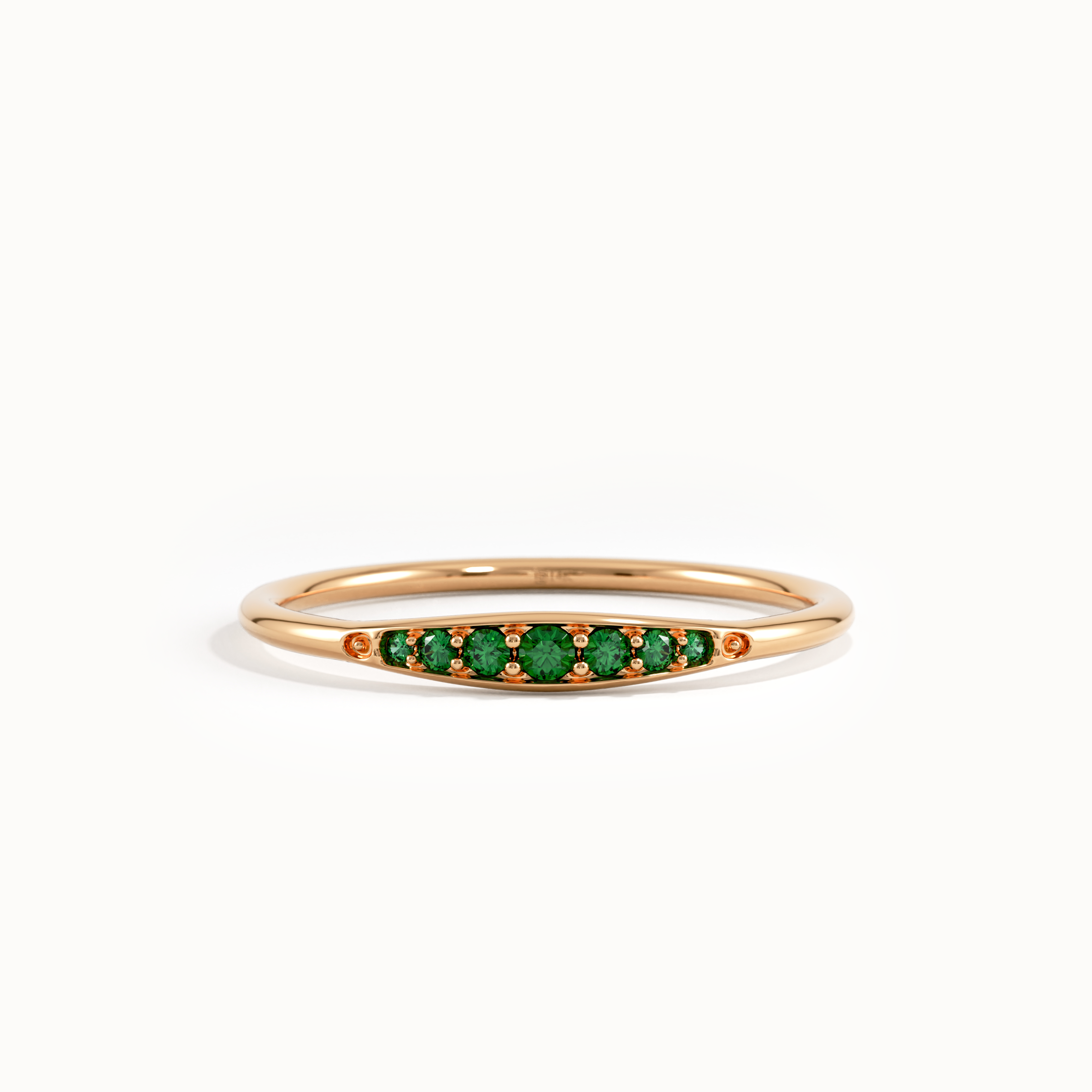 Emerald Slim Stacking Ring - BRENNMORE 